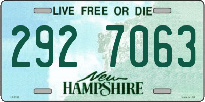 NH license plate 2927063