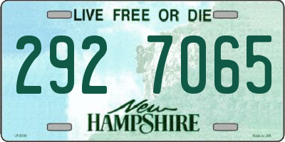 NH license plate 2927065