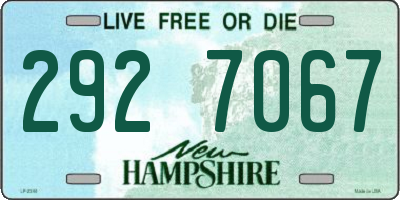 NH license plate 2927067