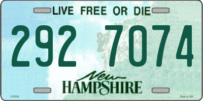 NH license plate 2927074