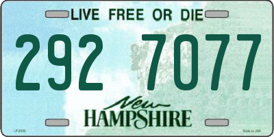 NH license plate 2927077