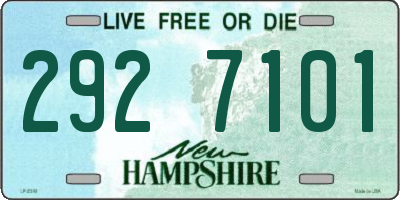 NH license plate 2927101