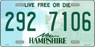 NH license plate 2927106