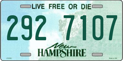 NH license plate 2927107