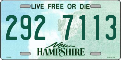 NH license plate 2927113