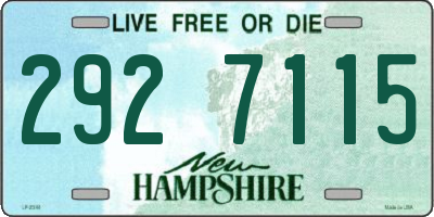NH license plate 2927115