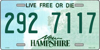 NH license plate 2927117
