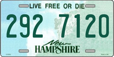 NH license plate 2927120