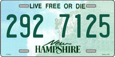 NH license plate 2927125