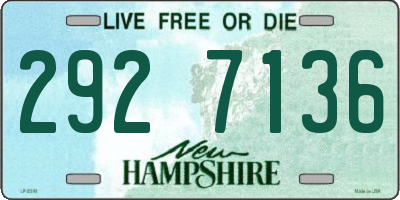 NH license plate 2927136