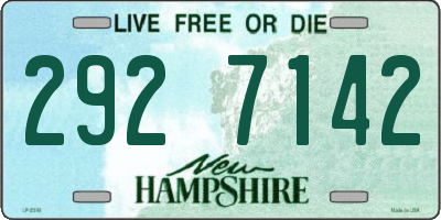 NH license plate 2927142