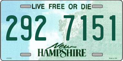 NH license plate 2927151