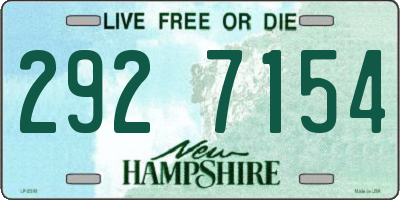 NH license plate 2927154