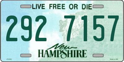 NH license plate 2927157