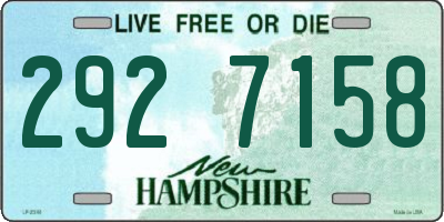 NH license plate 2927158