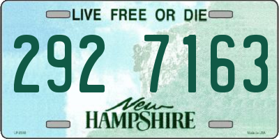 NH license plate 2927163