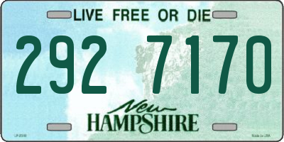 NH license plate 2927170