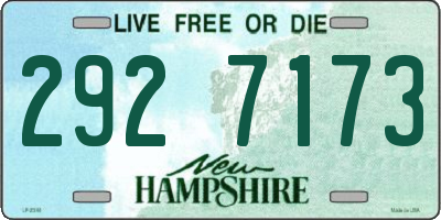 NH license plate 2927173