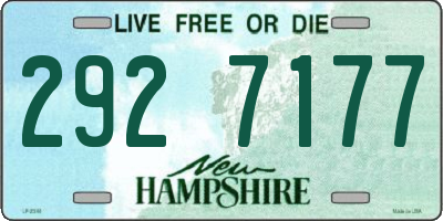 NH license plate 2927177
