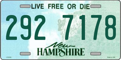 NH license plate 2927178