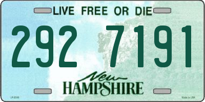 NH license plate 2927191
