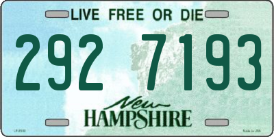 NH license plate 2927193