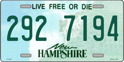 NH license plate 2927194