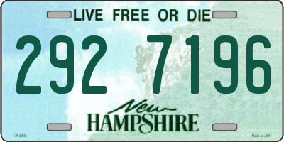 NH license plate 2927196