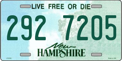 NH license plate 2927205