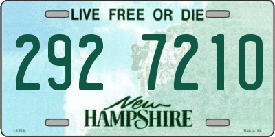 NH license plate 2927210