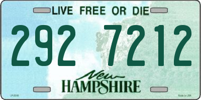 NH license plate 2927212