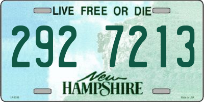 NH license plate 2927213