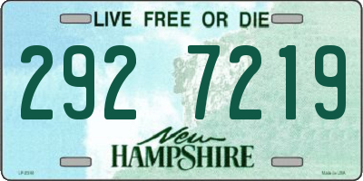 NH license plate 2927219
