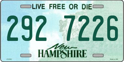 NH license plate 2927226
