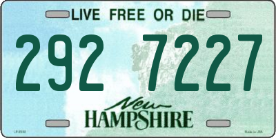NH license plate 2927227