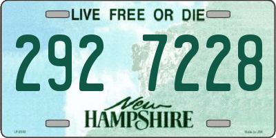 NH license plate 2927228