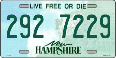 NH license plate 2927229