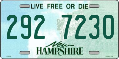 NH license plate 2927230