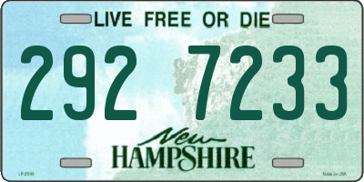 NH license plate 2927233