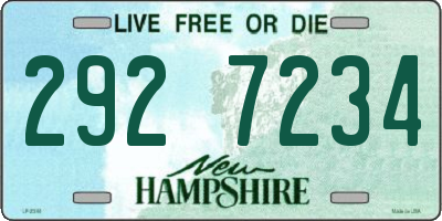 NH license plate 2927234