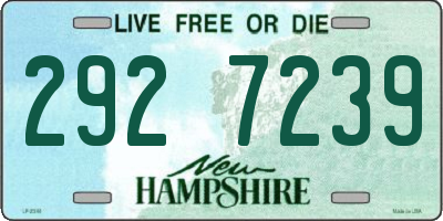 NH license plate 2927239