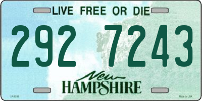 NH license plate 2927243
