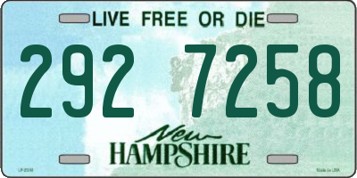 NH license plate 2927258