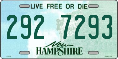 NH license plate 2927293