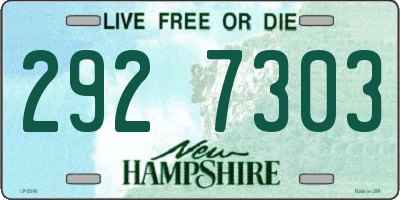 NH license plate 2927303