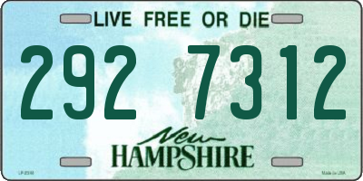 NH license plate 2927312