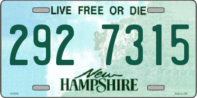 NH license plate 2927315