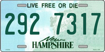 NH license plate 2927317