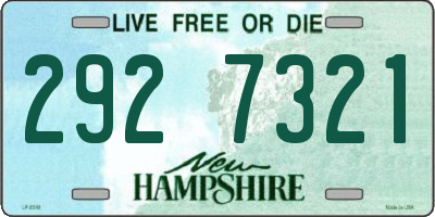 NH license plate 2927321