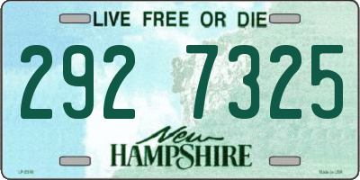 NH license plate 2927325